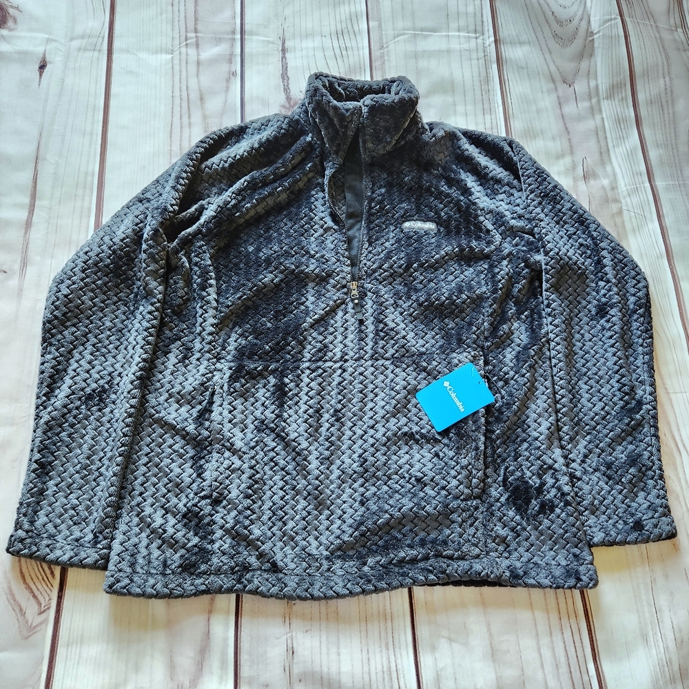 NWT Columbia "Ruby Lake Half-Zip Fleece" Pullover Dark Gray | Women's Size Large - Picture 2 of 9